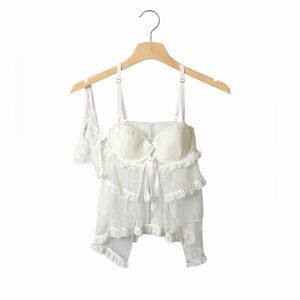 Victoria’s Secret I Do Collection Babydoll Chemise 34D White Bridal Lingerie￼
